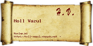 Holl Vazul névjegykártya